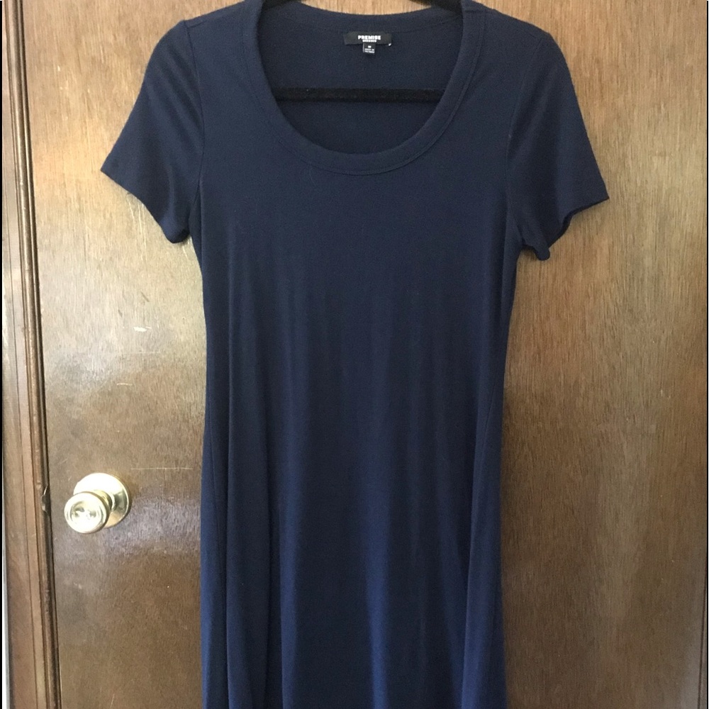 Navy Blue Midi Dress
